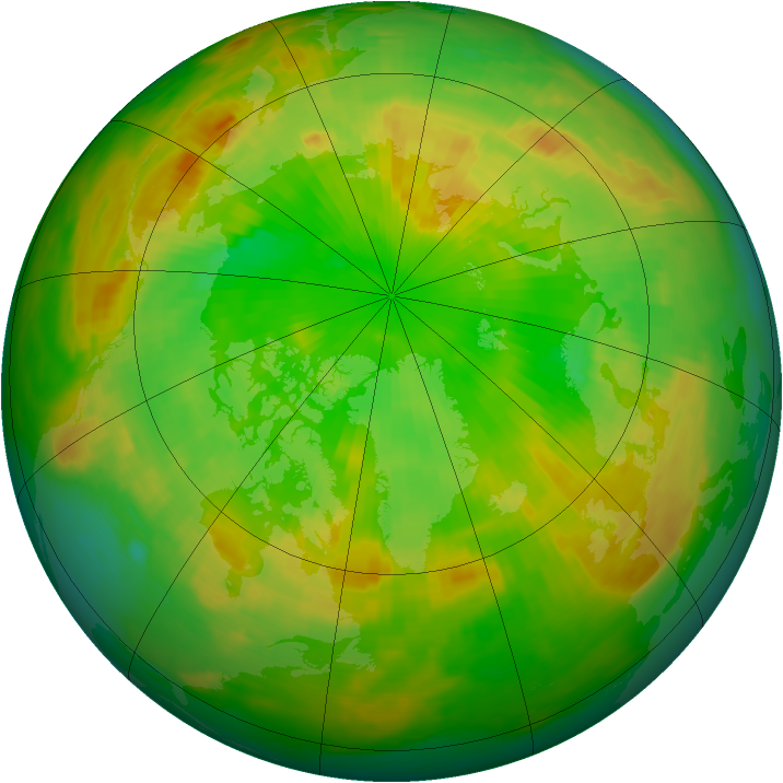 Arctic ozone map for 26 June 1980